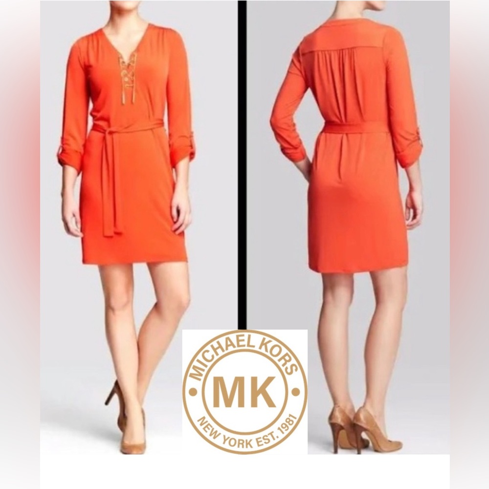 MICHAEL KORS Orange Dress (M) - NWT